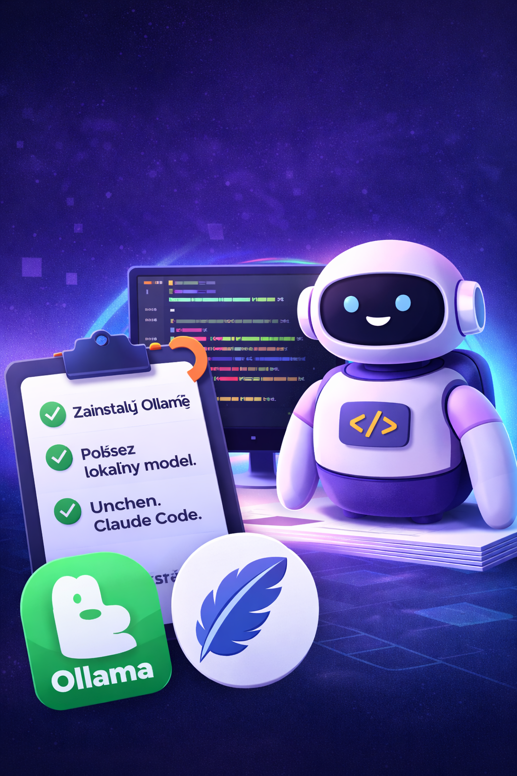 Claude Code, Ollama, Claude Code krok po kroku, lokalne LLM, Claude Code za darmo, AI do programowania, qwen3-coder, gpt-oss, lokalny agent AI, alternatywa dla Claude Opus